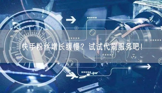 快手粉丝增长缓慢？试试代刷服务吧！