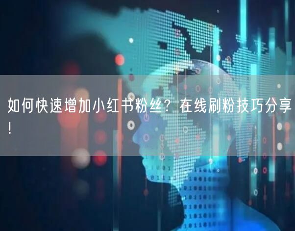 如何快速增加小红书粉丝？在线刷粉技巧分享！