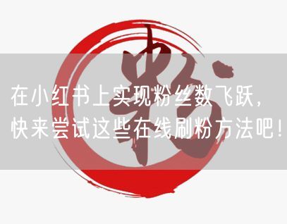 在小红书上实现粉丝数飞跃，快来尝试这些在线刷粉方法吧！